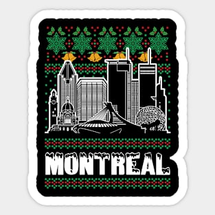 Montreal Canada Ugly Christmas Sticker
